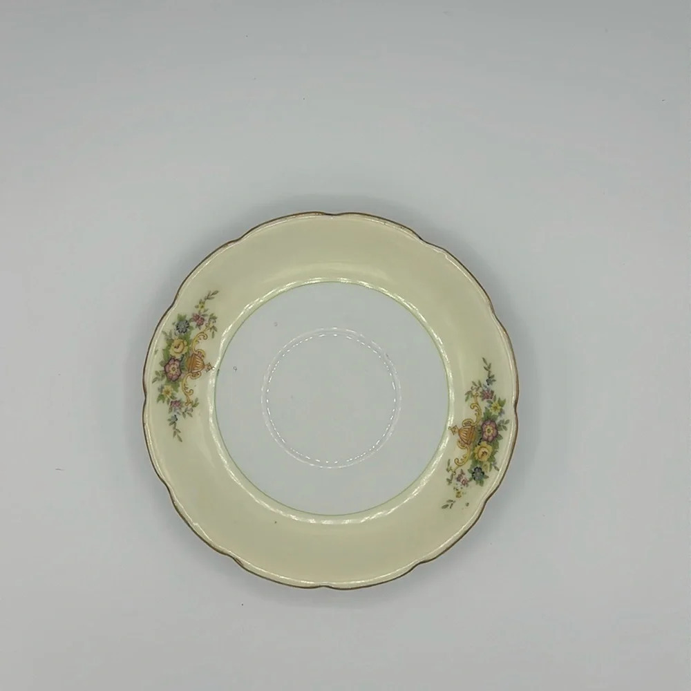 vintage Chikaramachi hand painted floral tea saucer